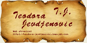 Teodora Jevđenović vizit kartica
